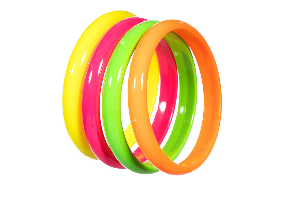 Bracciale Neon 80S Donna 4 pezzi