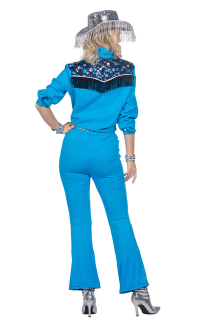 Costume Western Blu Donna