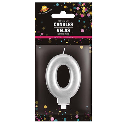 Candela d'argento 0 Year Metallic 8cm