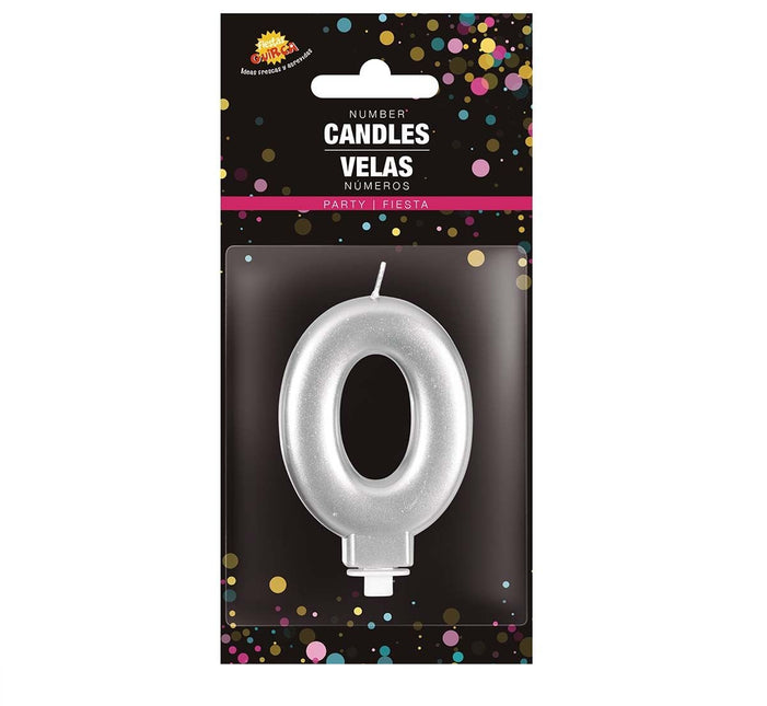 Candela d'argento 0 Year Metallic 8cm