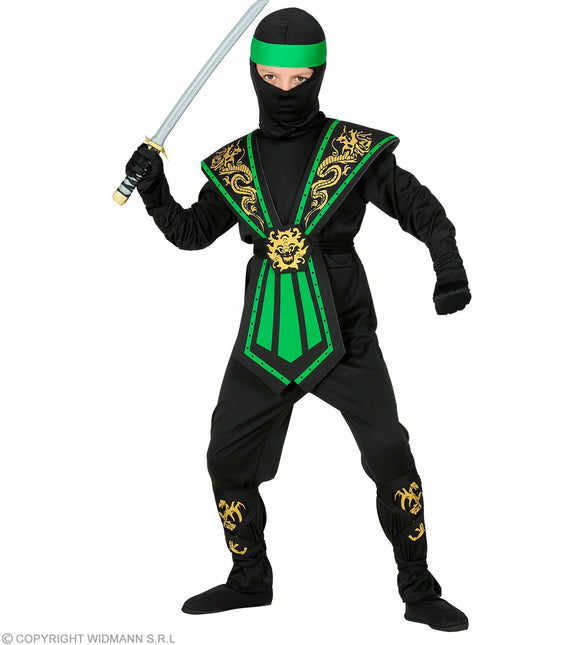 Costume Kombat Ninja Verde Bambino