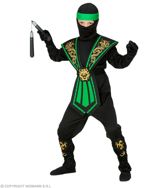 Costume Kombat Ninja Verde Bambino