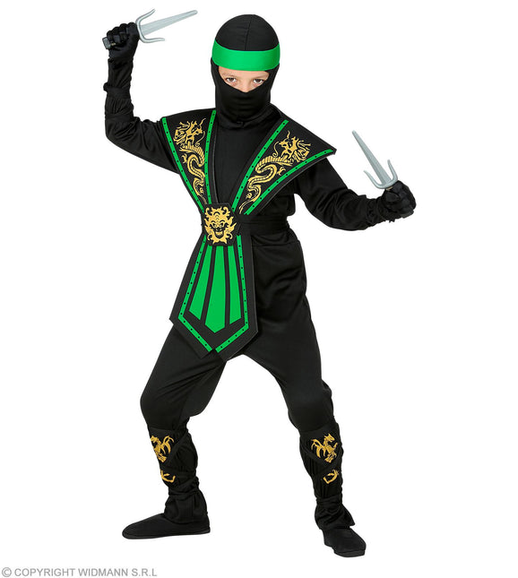 Costume Kombat Ninja Verde Bambino