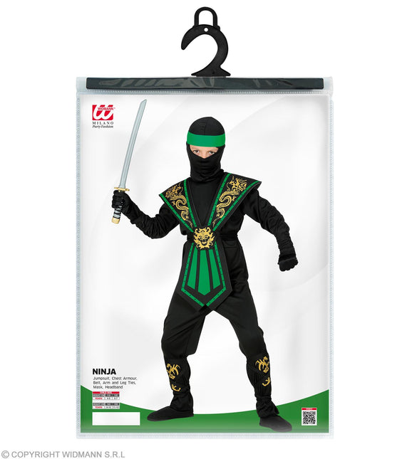 Costume Kombat Ninja Verde Bambino