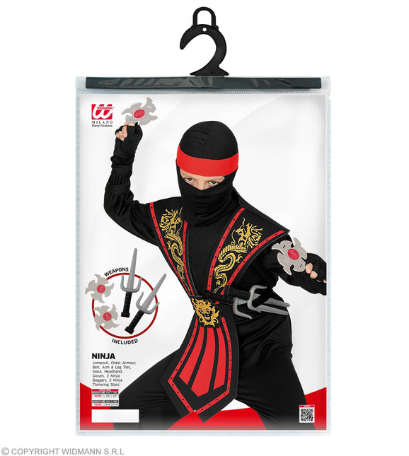 Costume da Kombat Ninja Rosso con Armi Bambino