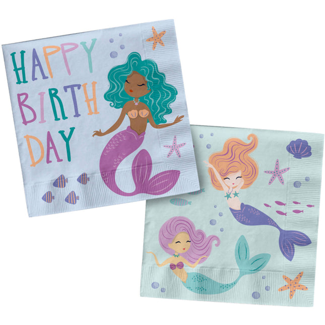 Tovaglioli - Mermaid Magic - 33 x 33 cm - 20 pezzi