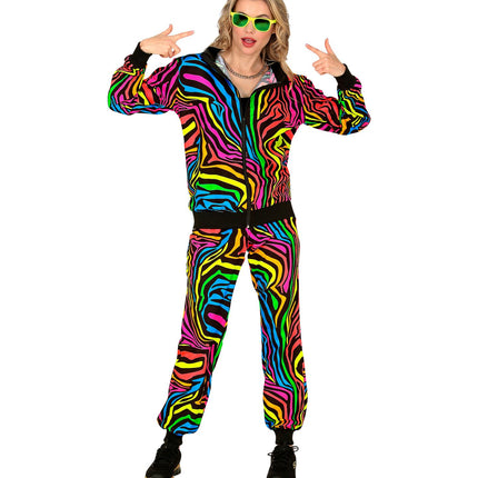 Tuta da ginnastica Costume Arcobaleno Neon