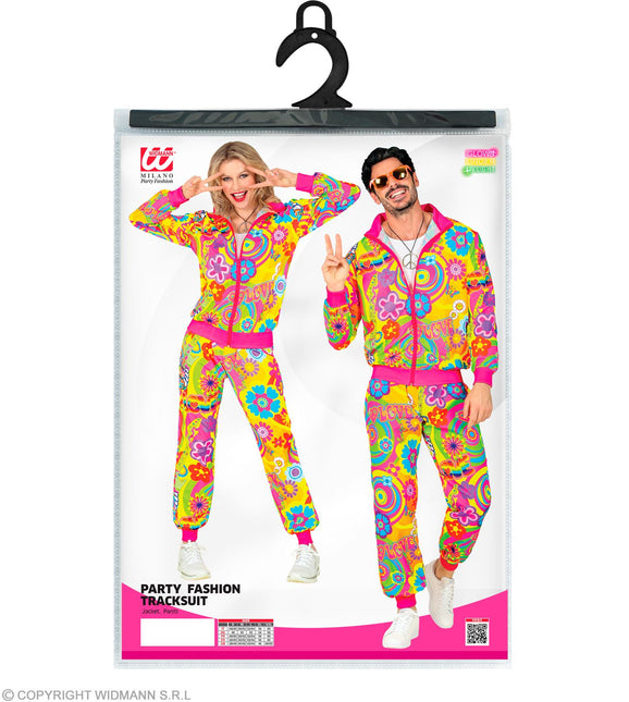 Tuta Hippie Neon Groovy Love Costume