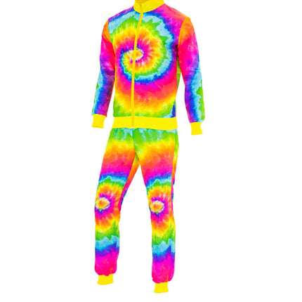 Tuta da ginnastica Hippie Neon Tie Dye Costume