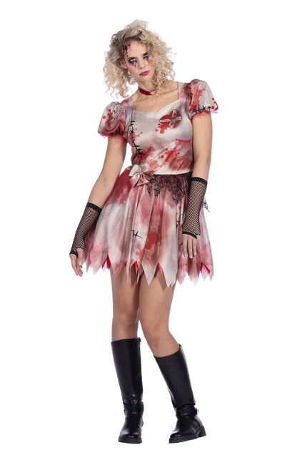 Vestito di Halloween corto con sangue