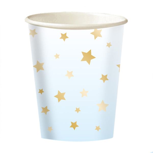 Tazze blu Golden Stars 250ml 8pz