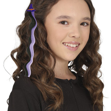 Extension per capelli Halloween Nero Viola 40cm