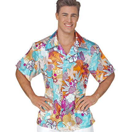 Costume in raso con camicia Hawaii