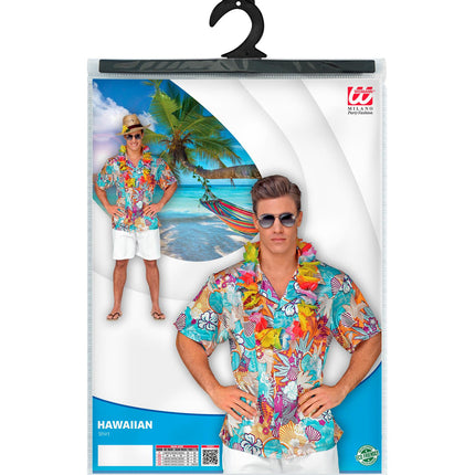 Costume in raso con camicia Hawaii