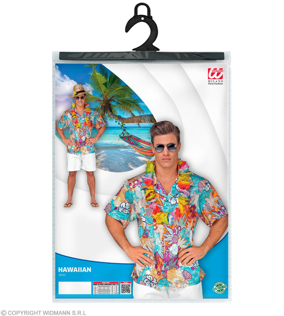 Costume in raso con camicia Hawaii