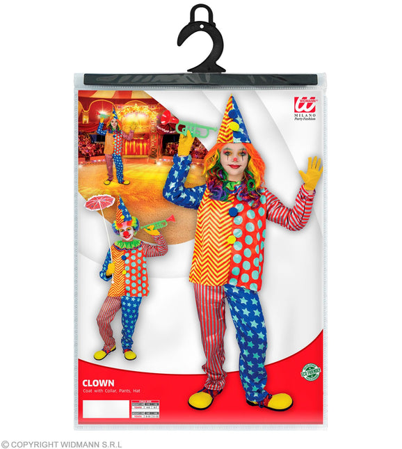 Costume da clown colorato per bambino