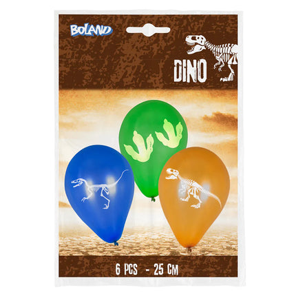 Palloncini Dinosauro Colorati 25cm 6 pezzi