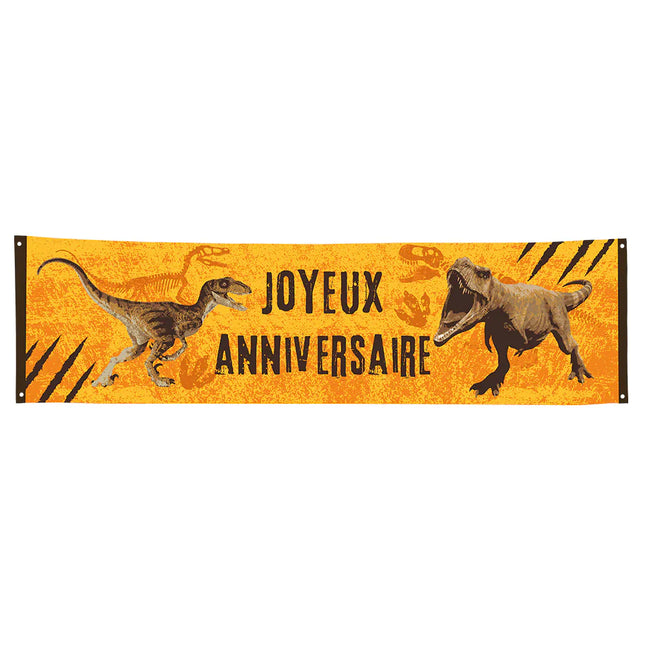 Striscione Dinosauro Joyeux Anniversaire