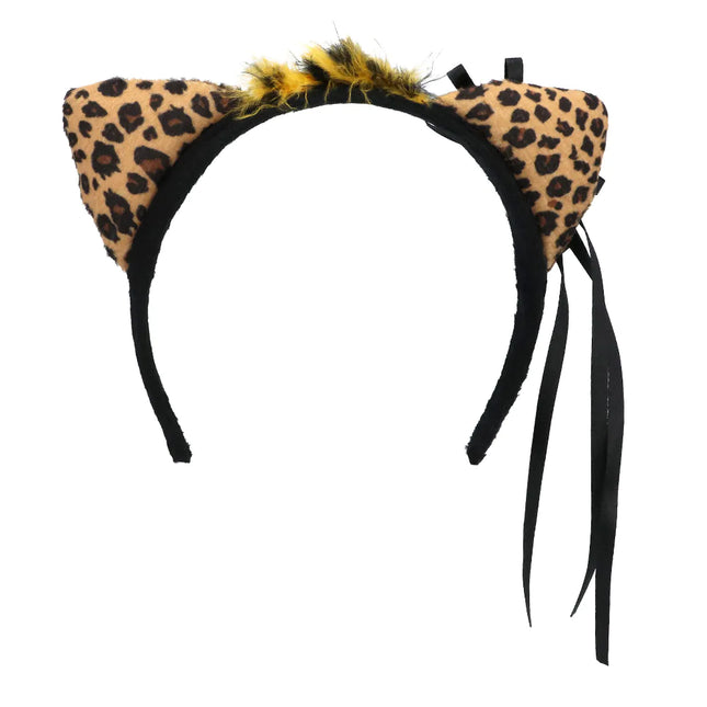 Set di accessori leopardati marrone 4 pezzi