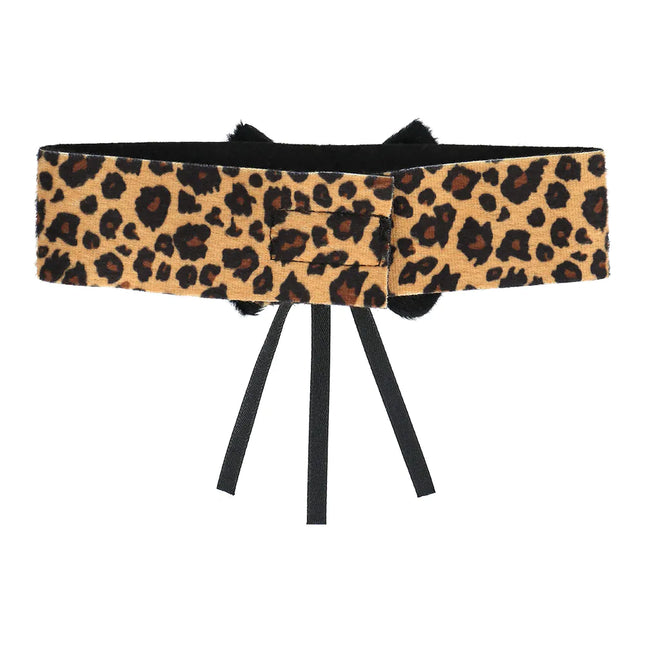 Set di accessori leopardati marrone 4 pezzi