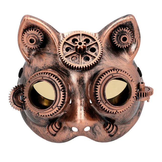 Maschera Steampunk Coniglio Marrone