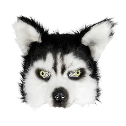 Peluche Husky con maschera bianca e nera