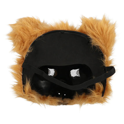 Maschera d'orso marrone in peluche