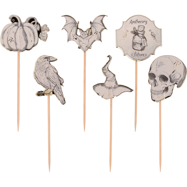 Bastoncini da cocktail per Halloween 12cm 6pz