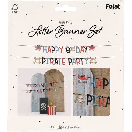 Set di fionde con lettere - Festa dei pirati - 1,5 metri