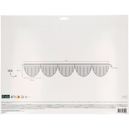 Fondale con frange per feste - Pastello - 2 x 2 m