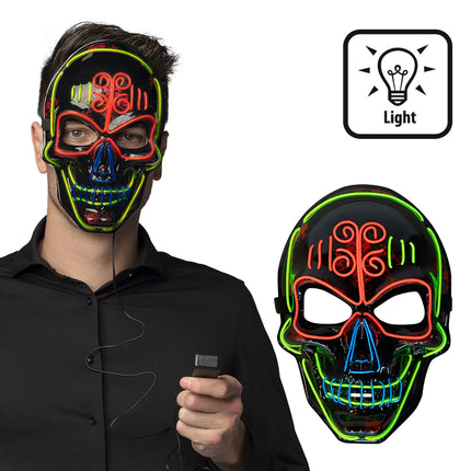 Maschera di Halloween a Led Huesude