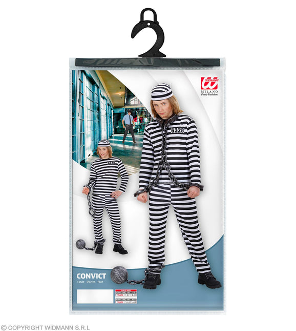 Costume da mascalzone nero/bianco bambino