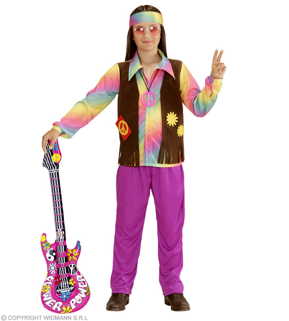 Costume da ragazzo hippie arcobaleno bambino