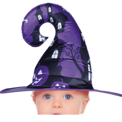 Costume di Halloween da strega per bambini viola