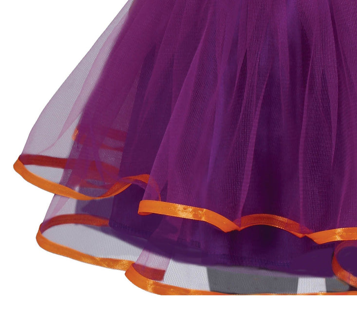 Costume di Halloween da strega per bambini viola/arancione