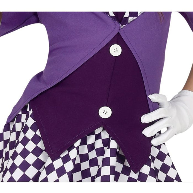 Vestito da mago per bambina viola