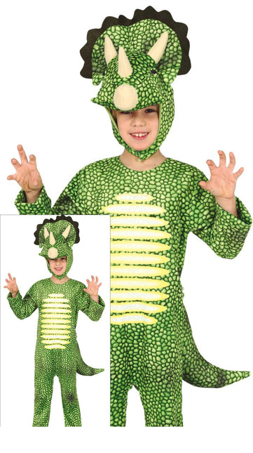 Costume da dinosauro bambino verde chiaro