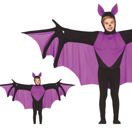 Costume da pipistrello bambino viola