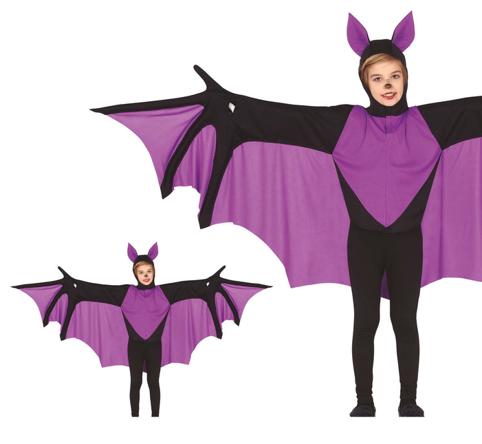 Costume da pipistrello bambino viola