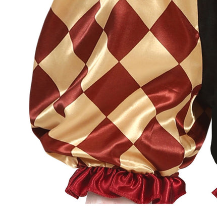 Costume di Halloween da clown dell'orrore per bambino rosso