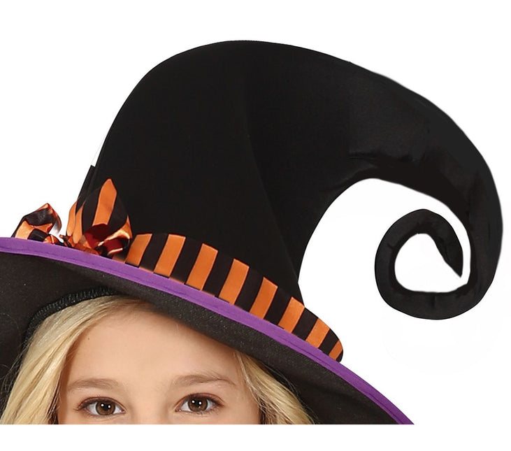 Costume da strega di Halloween per ragazza viola e nero