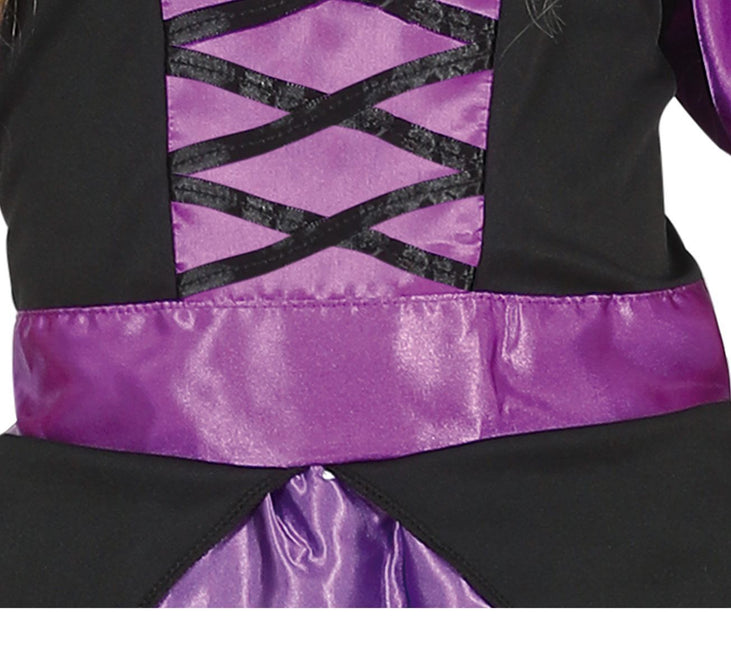 Costume da strega di Halloween per ragazza viola