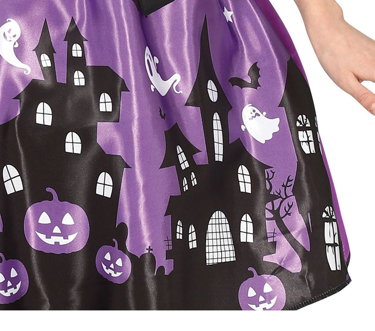 Costume da strega di Halloween per ragazza viola