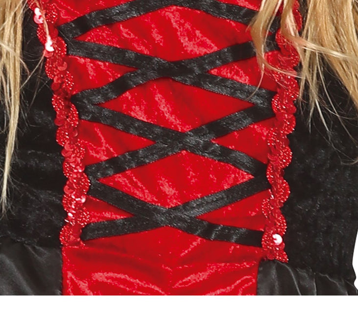 Costume da vampiro per Halloween da ragazza rosso