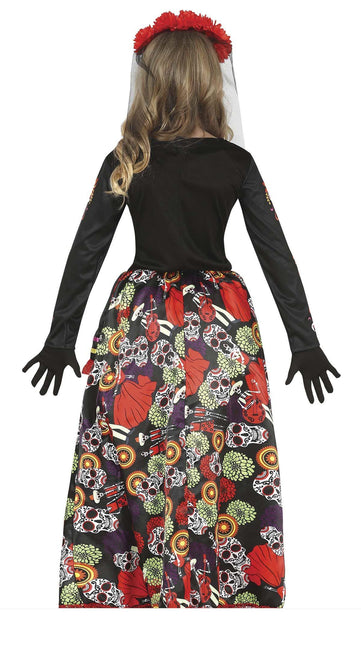 Costume Dia De Los Muertos Ragazza Fiore