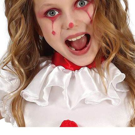 Costume di Halloween da clown per ragazza bianco