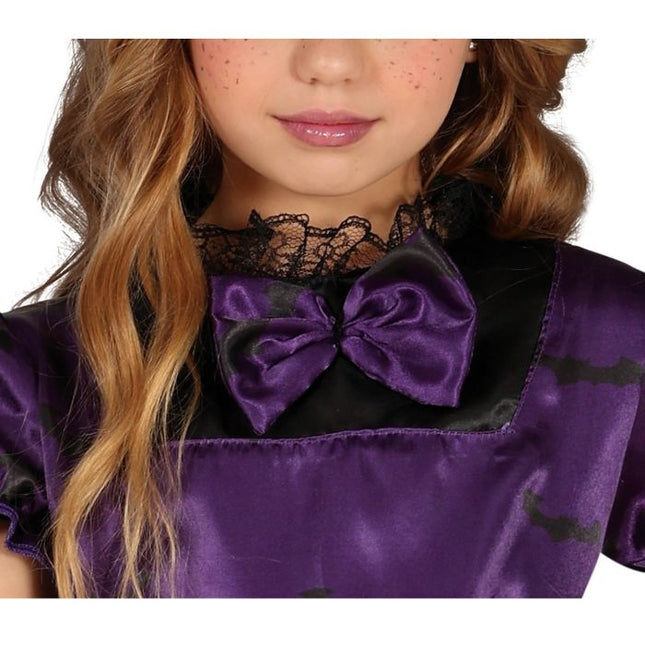 Vestito da strega di Halloween per bambina viola