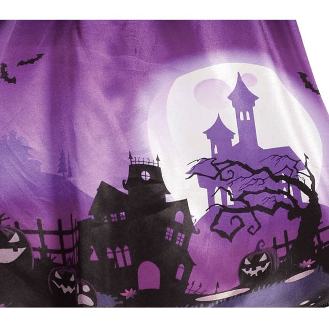 Vestito da strega di Halloween per bambina viola