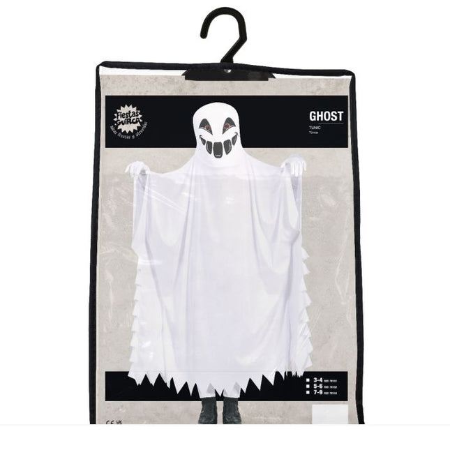 Costume di Halloween da fantasma bambino bianco