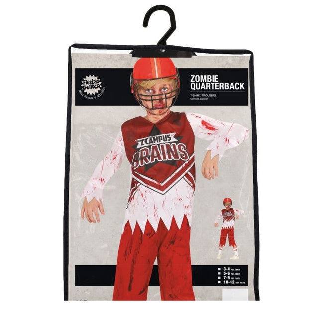 Costume di Halloween da sportivo zombie per bambino